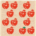 刺繍ガーゼパイルタオル：りんご子象　￥600（税抜）